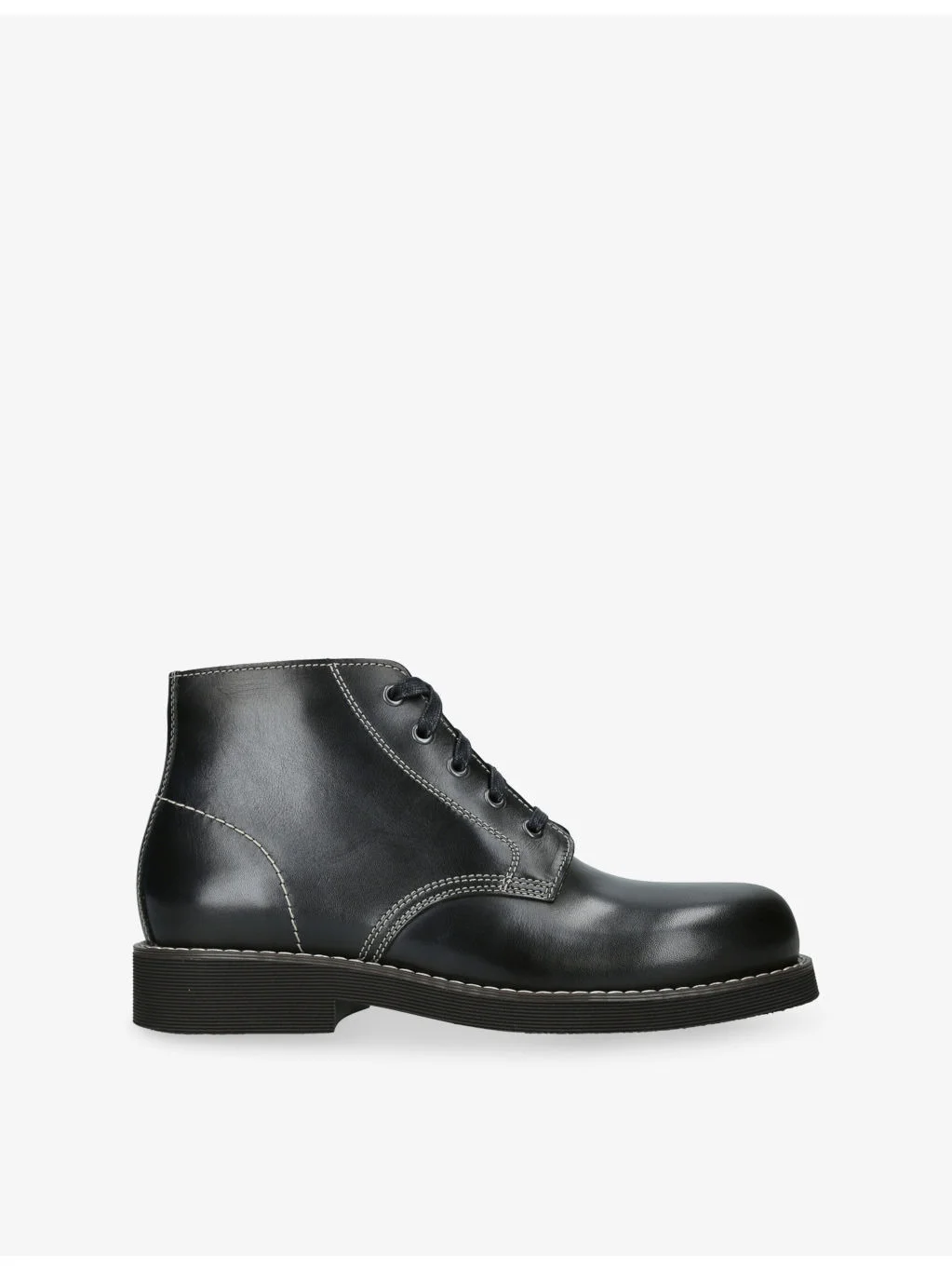 Stitch Leather Derby Boots - 1