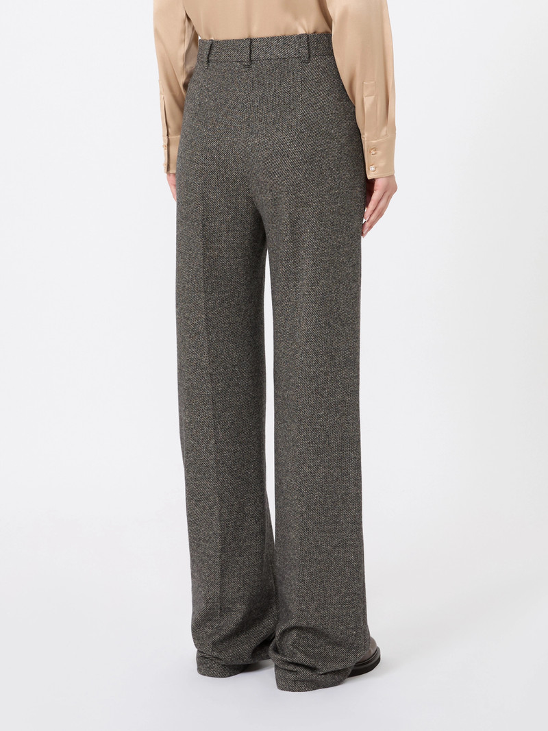 EDICOLA Flared jacquard jersey trousers - CAMEL 4