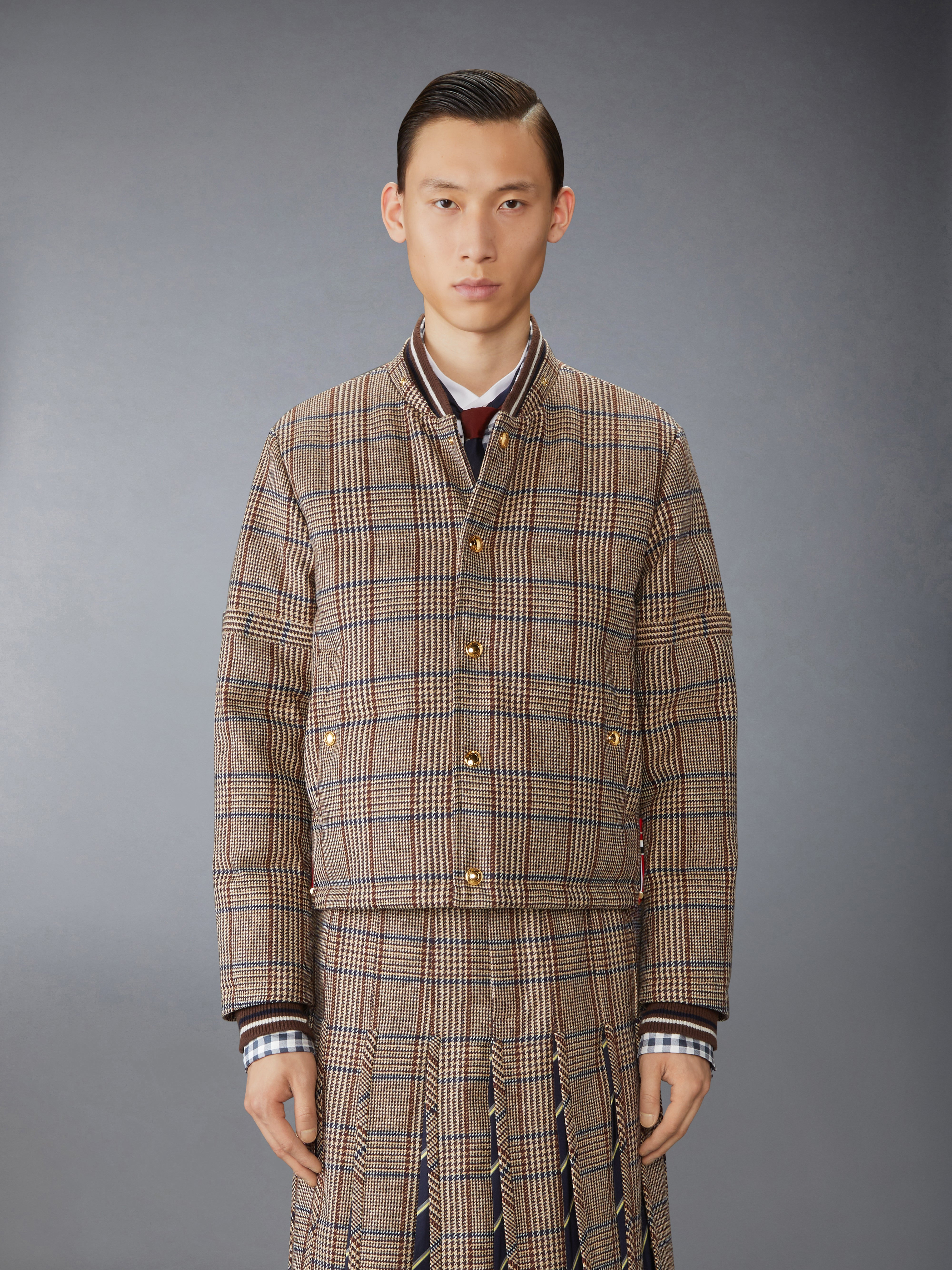 HUNTING TWEED 4-BAR DOWN FILL BOMBER JACKET - 3