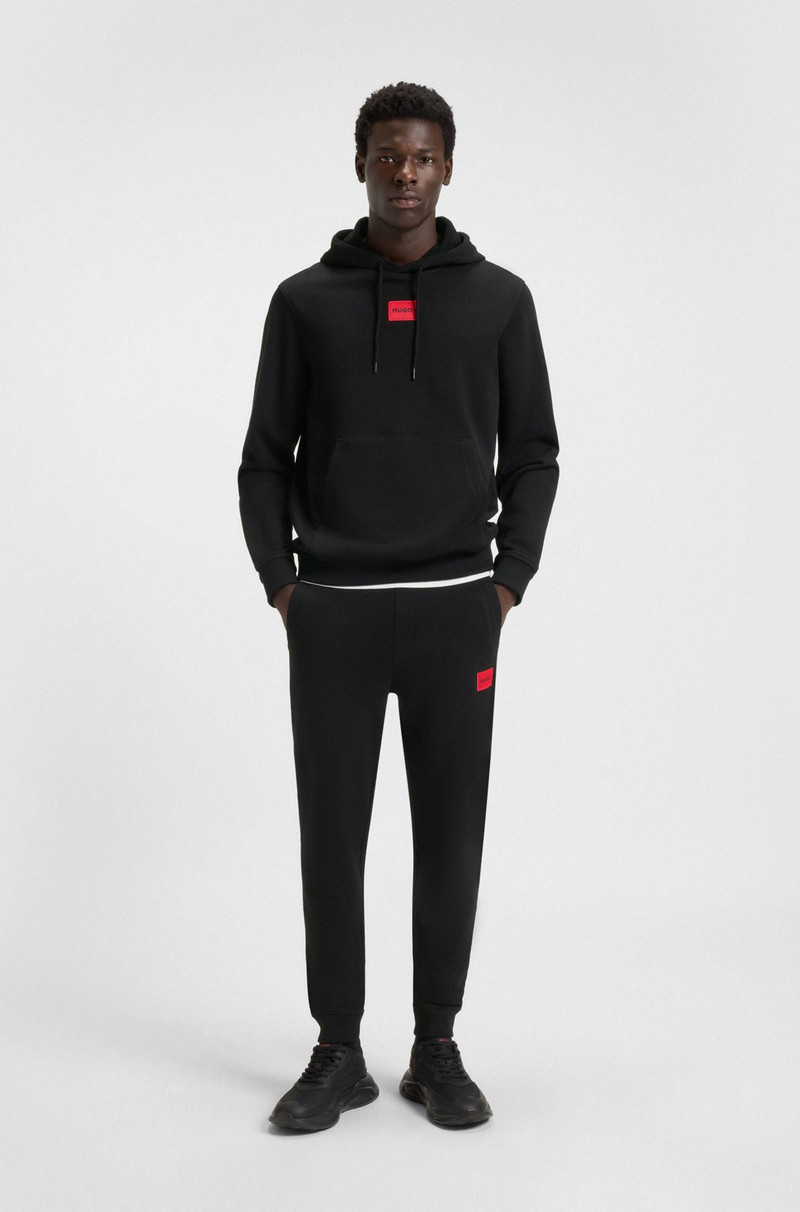 HUGO COTTON-TERRY TRACKSUIT BOTTOMS WITH RED LOGO LABEL outlook