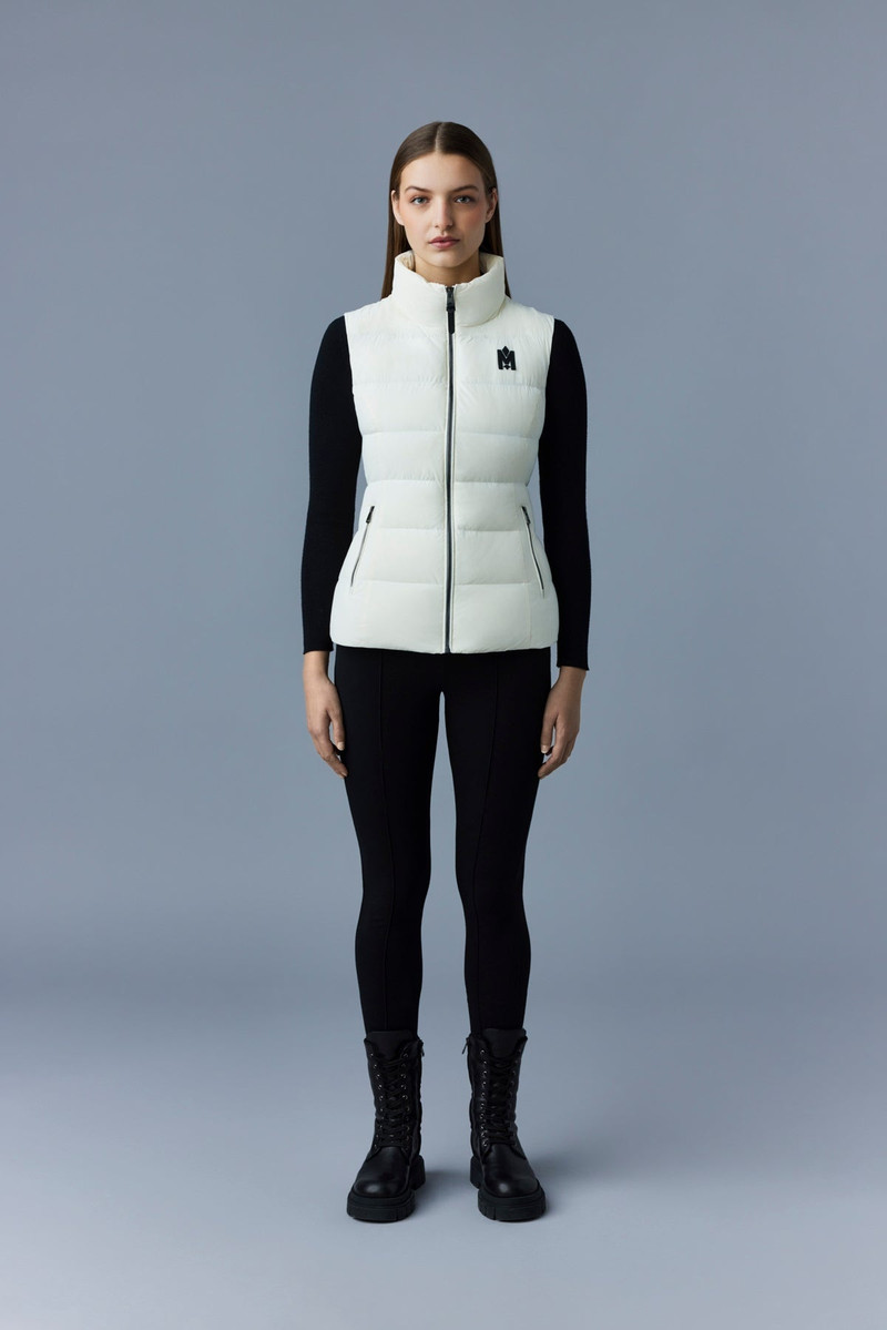 MACKAGE GISELA Stretch light down vest with stand collar outlook