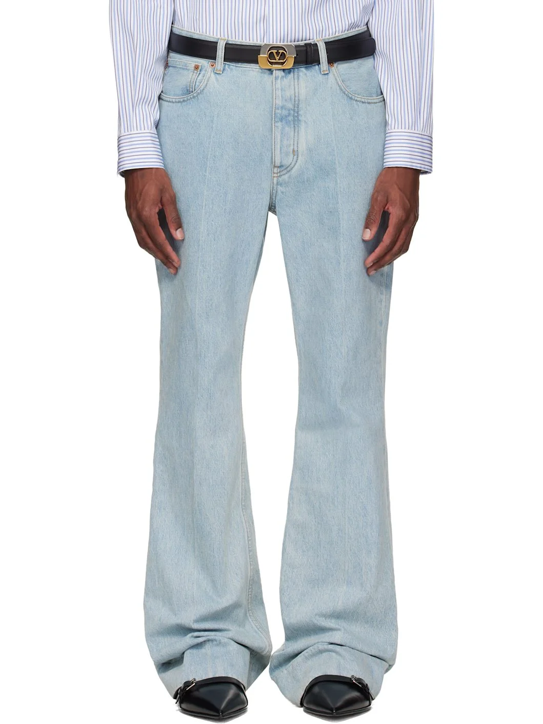 Blue 5 Pocket Flare Jeans - 1