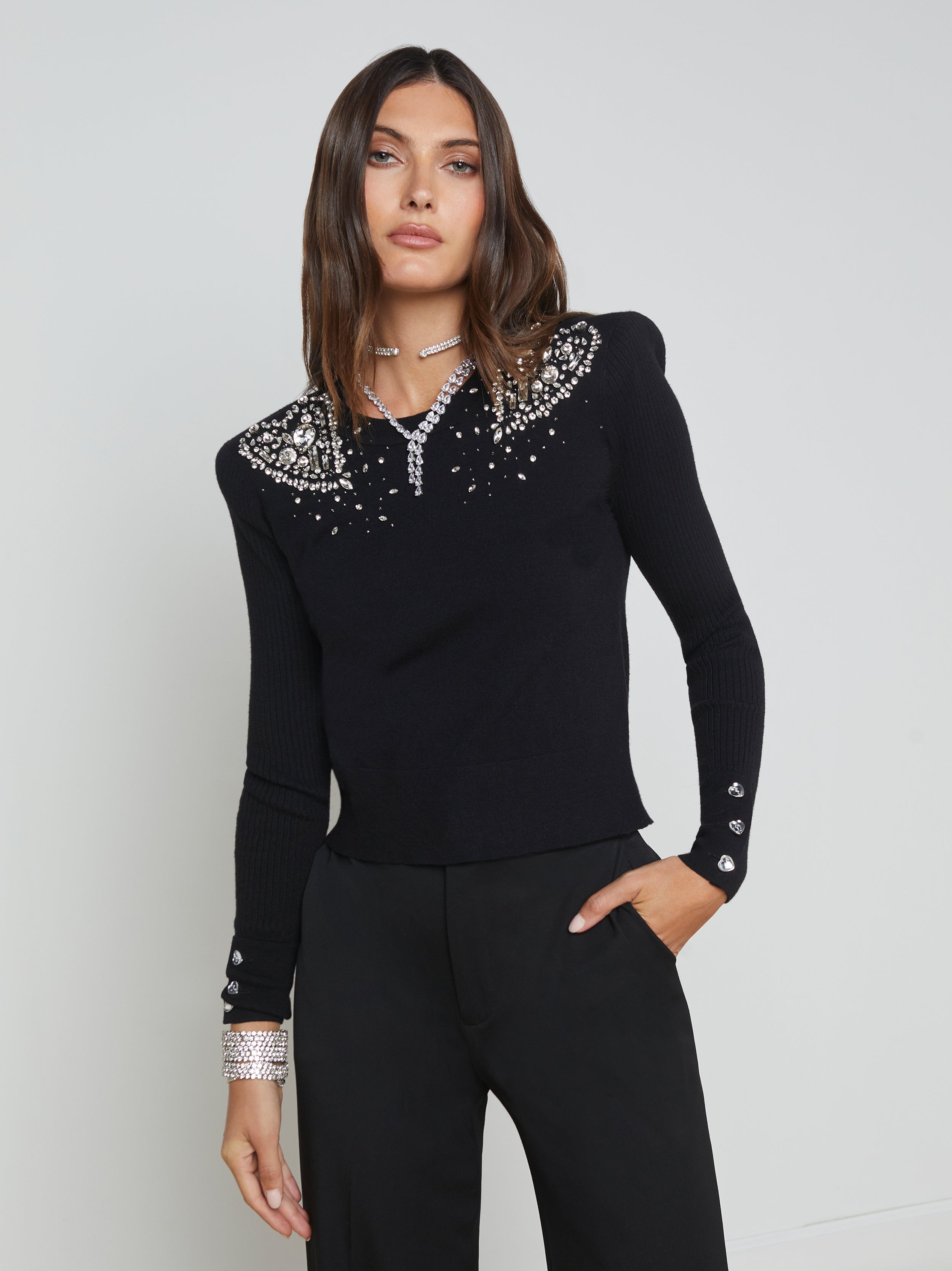 Cesca Embellished Pullover - 2