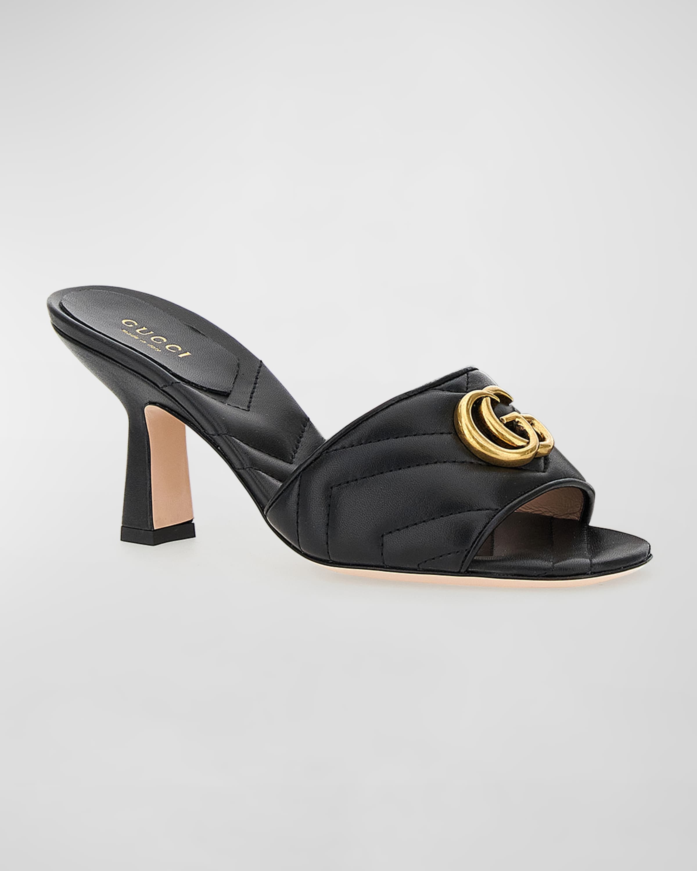 Marmont Quilted Medallion Mule Sandals - 2