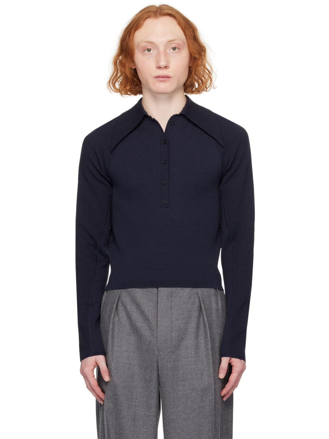 SSENSE Exclusive Navy Maxtima Polo - 1