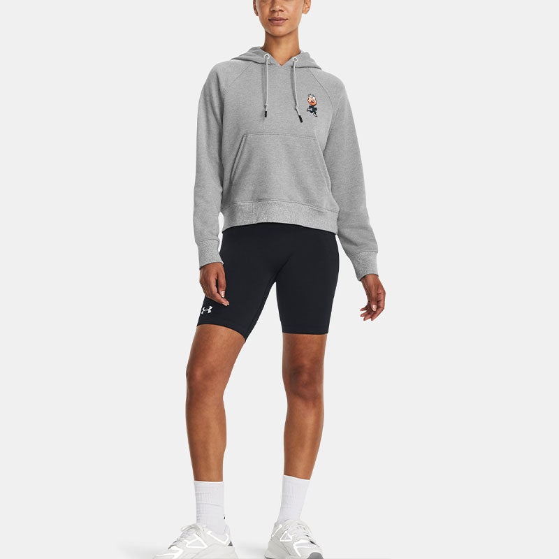 (WMNS) Under Armour Heavyweight Terry Rose Hoodie 'Grey' 1379834-011 - 5