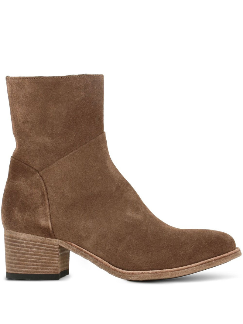 zipped block-heel boots 1