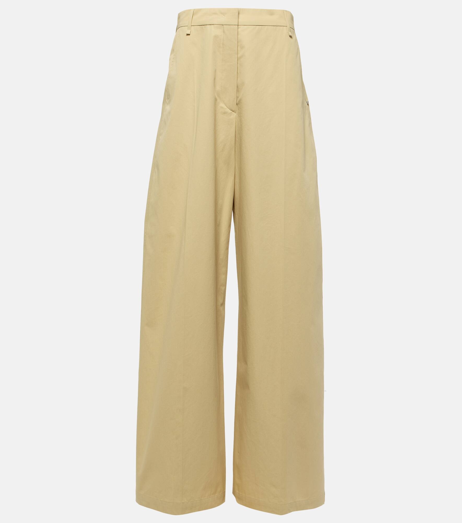 Gebe low-rise cotton wide-leg pants - 1