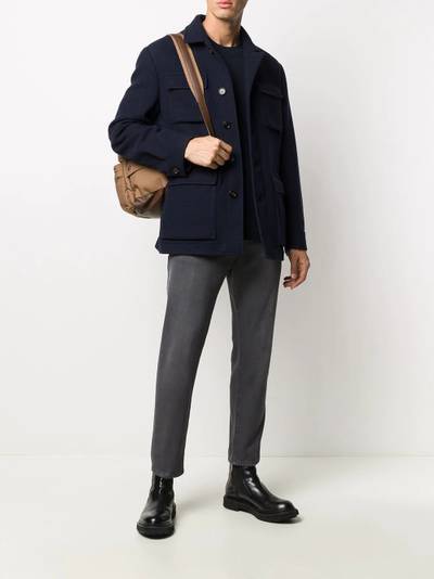 Brunello Cucinelli single-breasted flap pocket jacket outlook