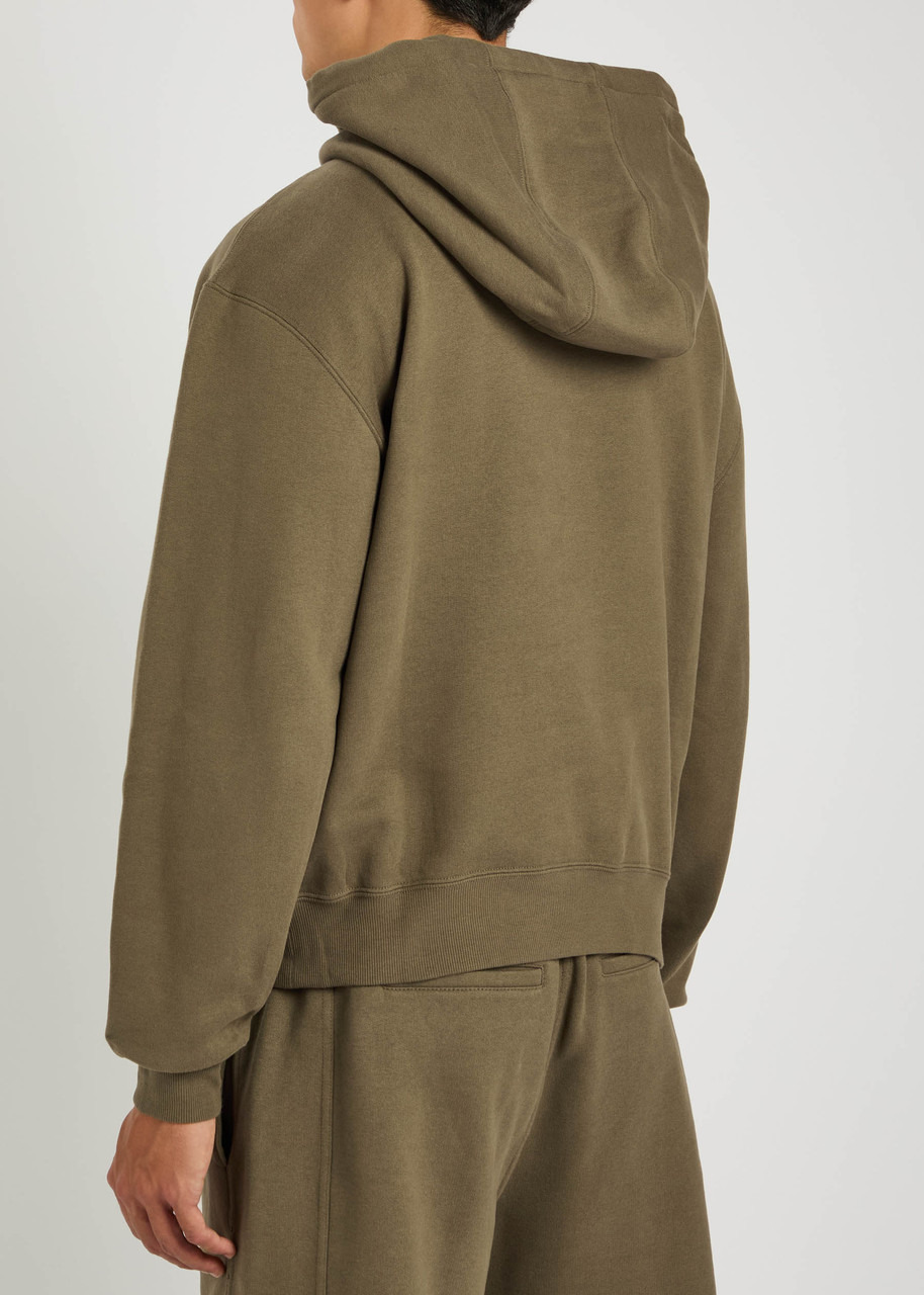 Saint Laurent Logo-embroidered Hooded Cotton Sweatshirt - 3