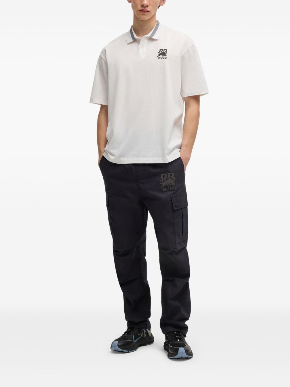 logo-print polo shirt - 2