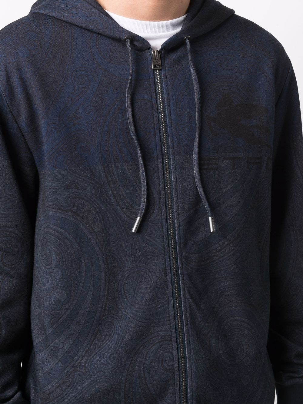 paisley-print zip-up hoodie - 5