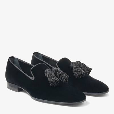 JIMMY CHOO Foxley/M
Black Velvet Slip-On Shoes with Tassel outlook