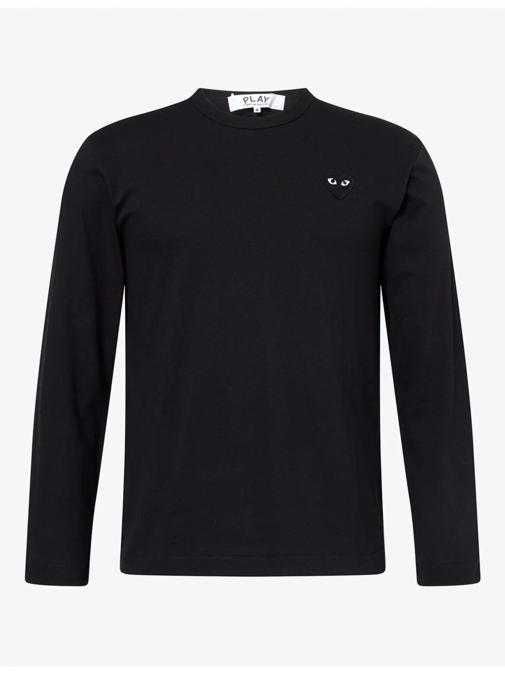 Small Black Heart Long-Sleeve Cotton-Jersey T-Shirt - 1