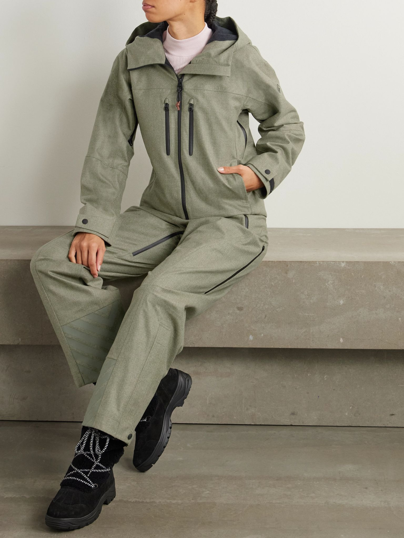 Abelboden wool and cashmere-blend hooded jacket Green - 2