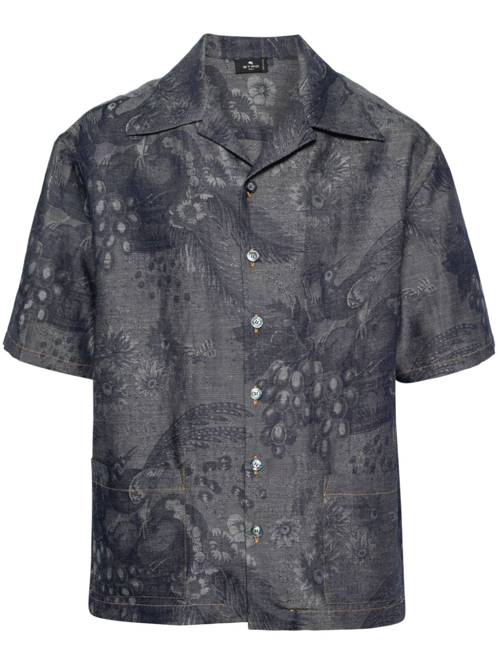 patterned-jacquard shirt - 1