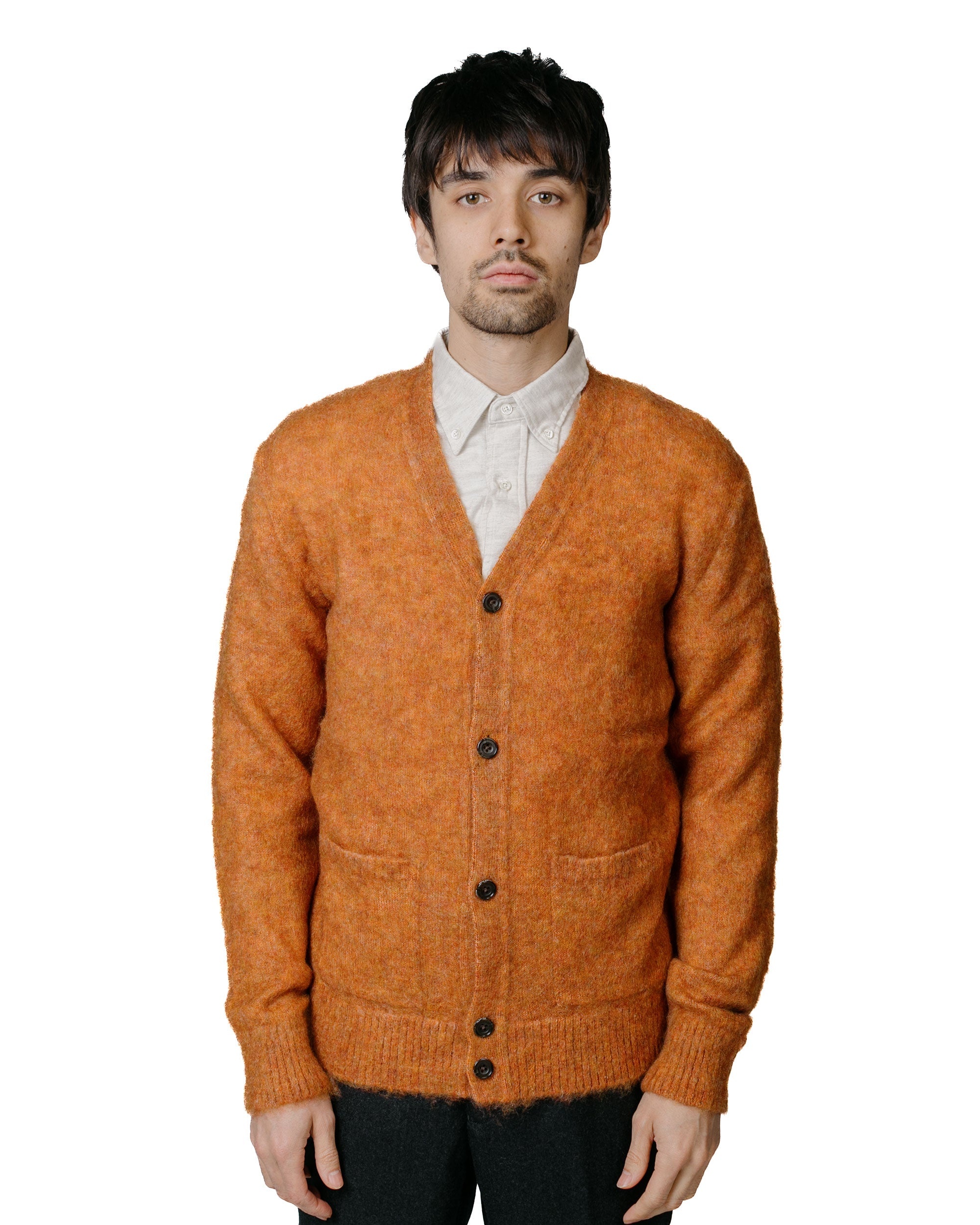Cardigan Stretch Mohair Orange - 2