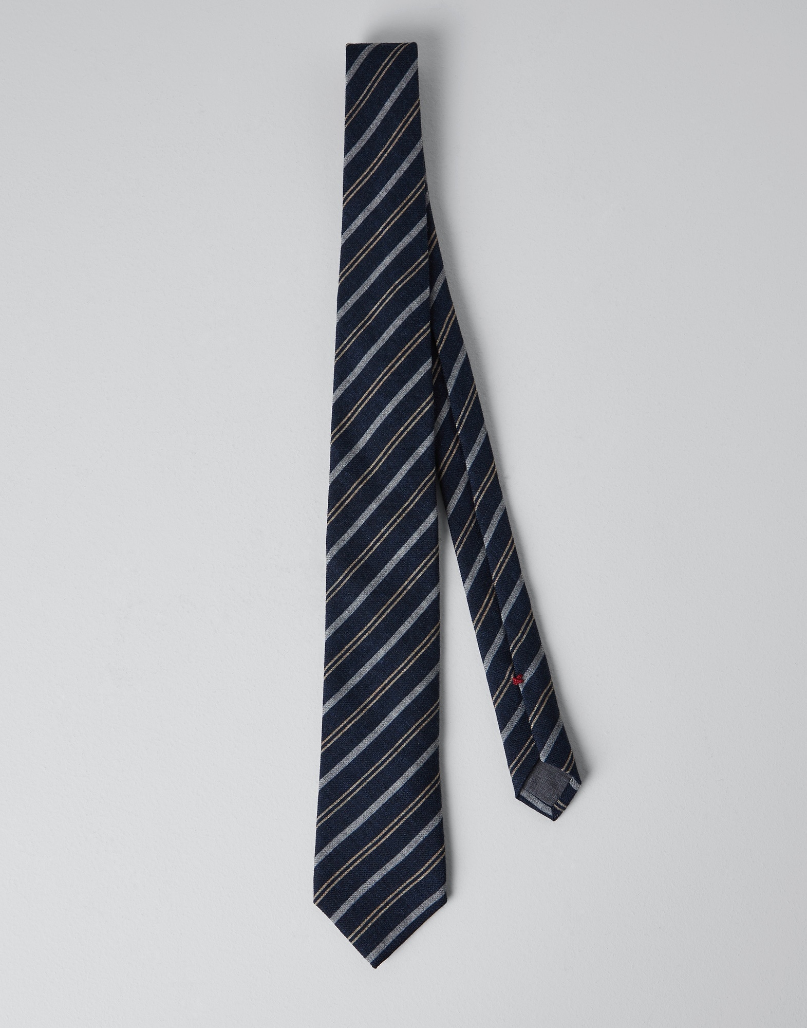 Wool regimental stripe tie - 1