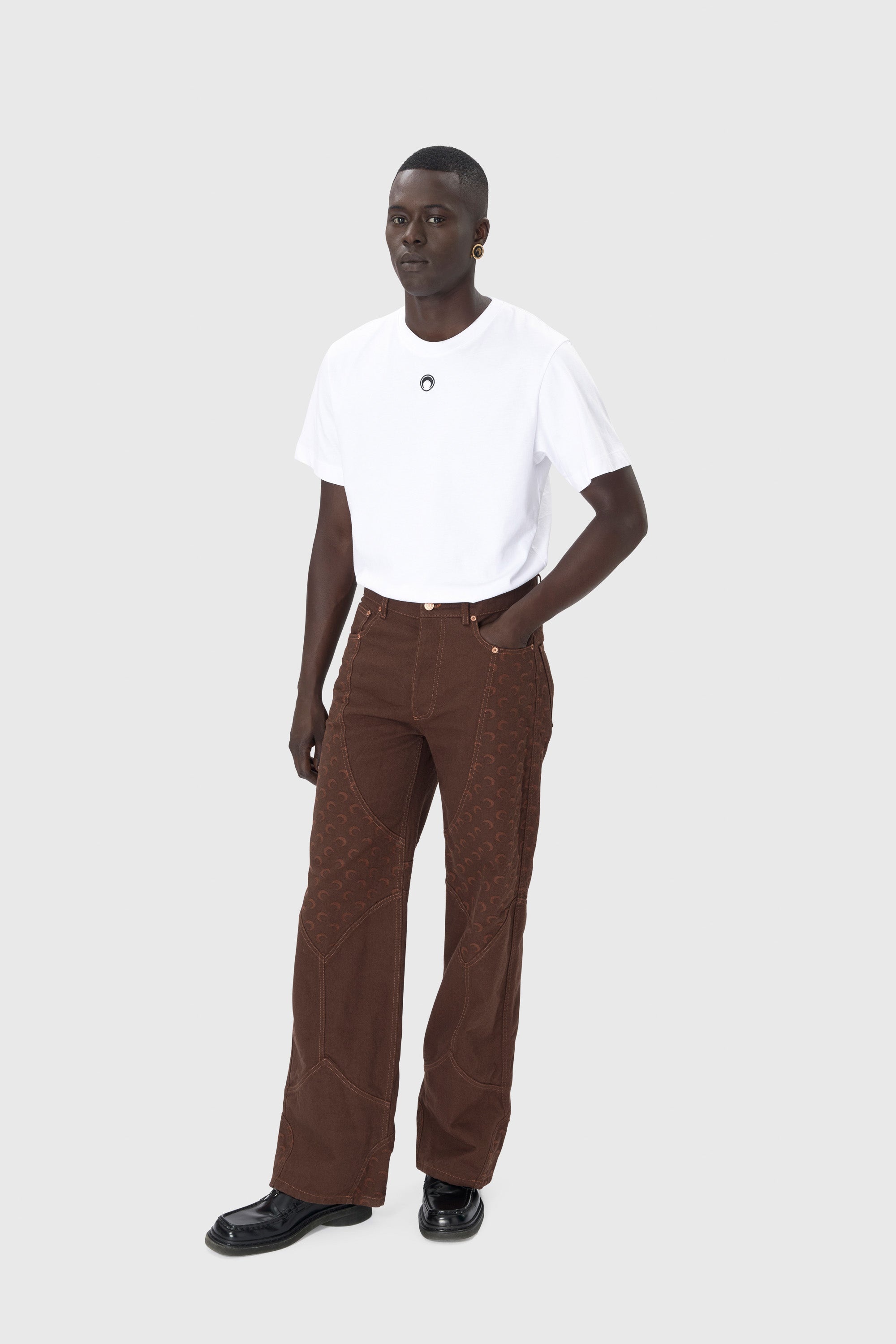 Moon Jacquard Twill Workwear Pants - 4