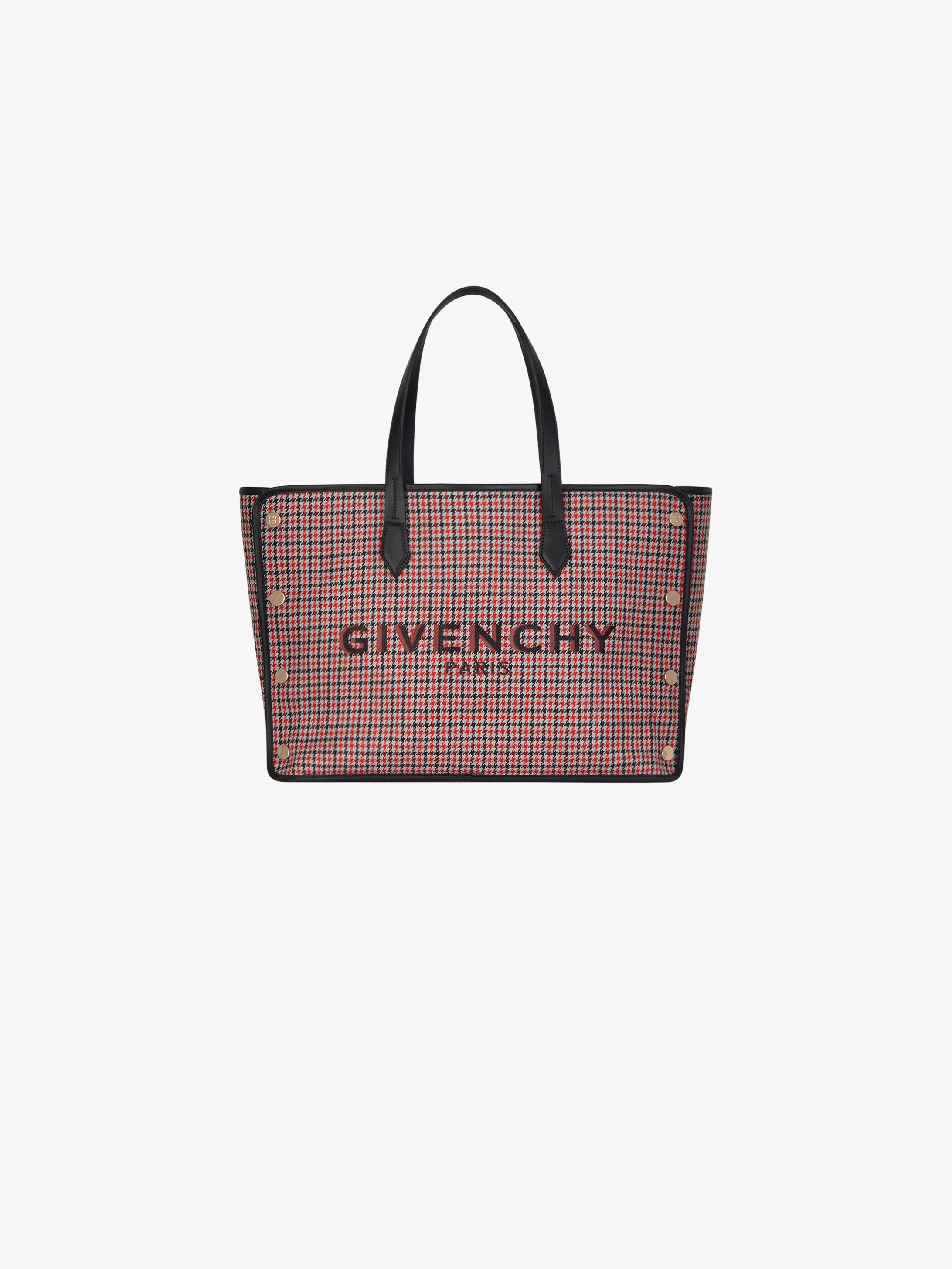 Medium Bond shopper in houndstooth wool - 1