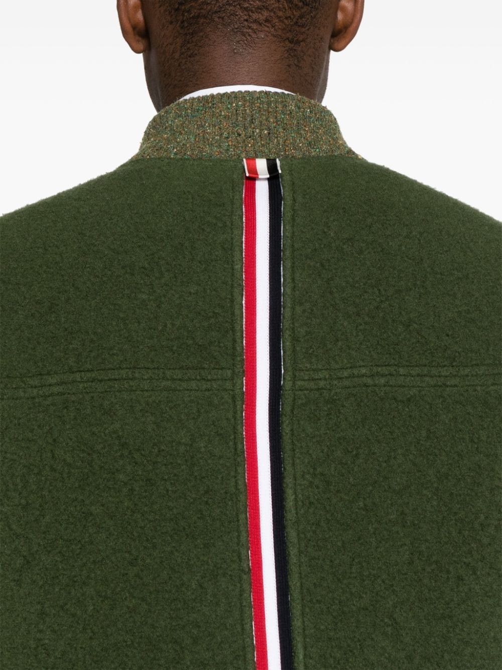 speckled-trim wool bomber jacket - 5