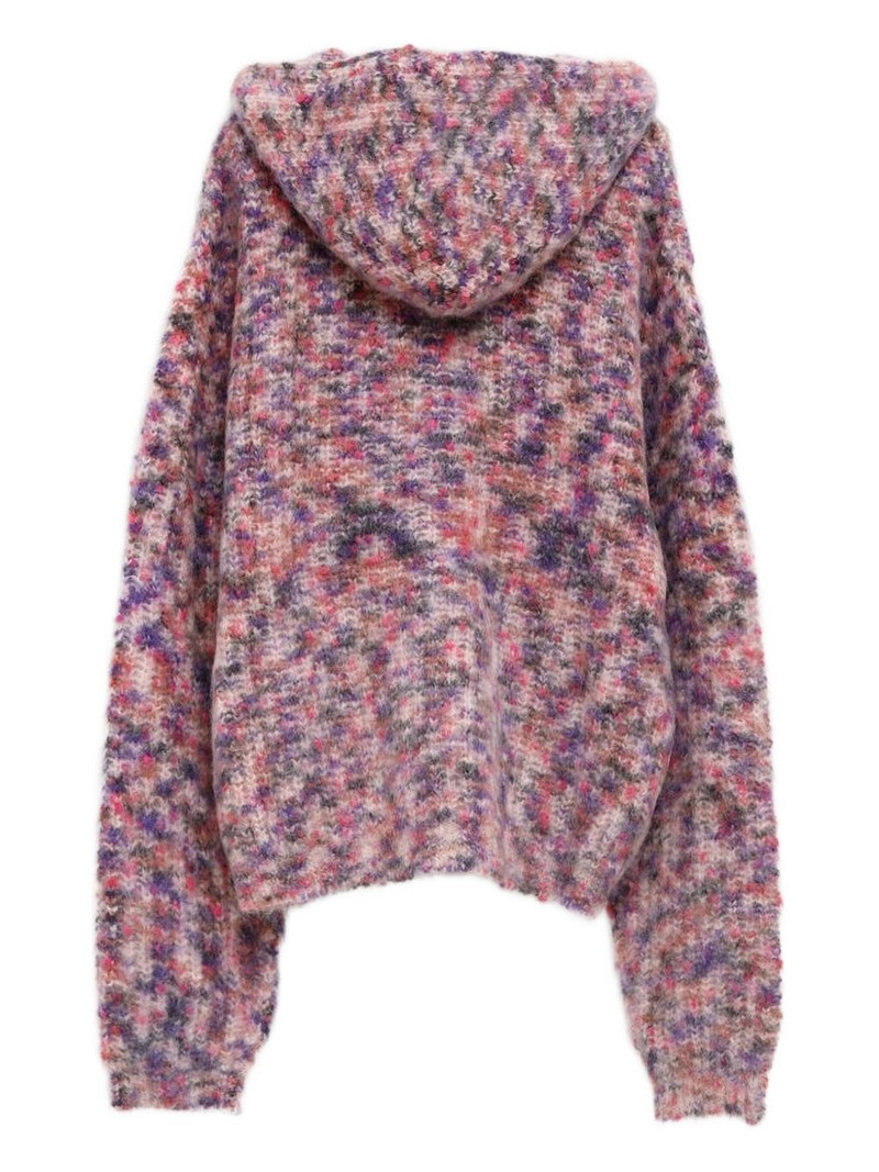 ERL zipped hooded knit hoodie outlook