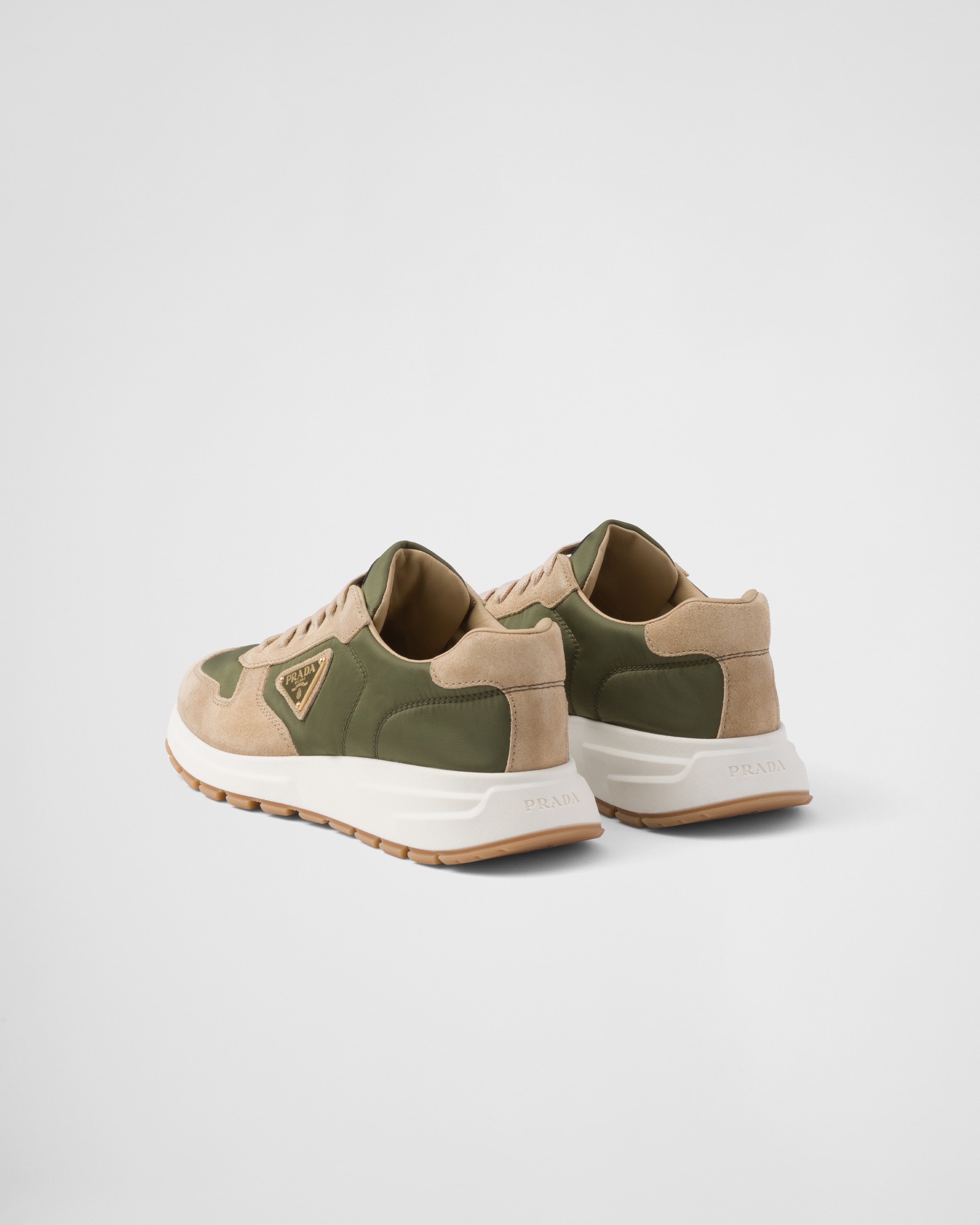 Prax 01 delavé suede and Re-Nylon sneakers - 5