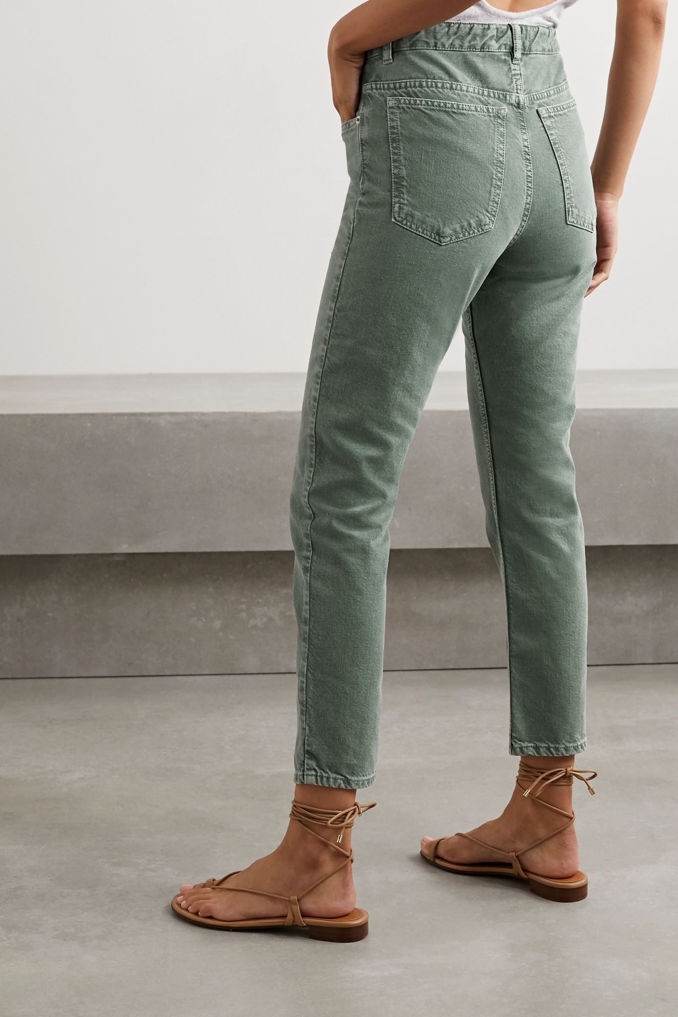 Neac cropped high-rise slim-leg jeans - 3