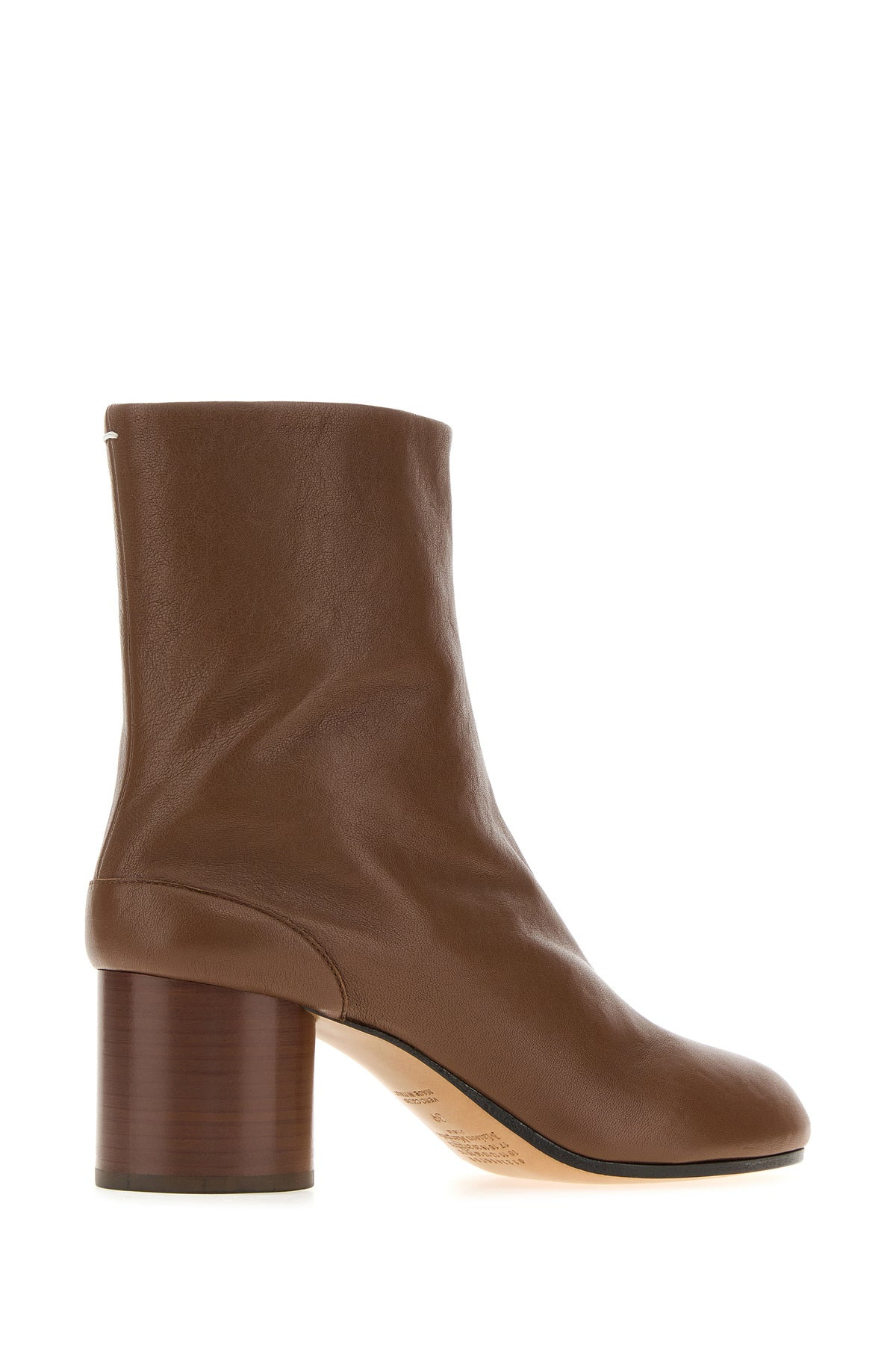 Brown leather Tabi ankle boots - 3