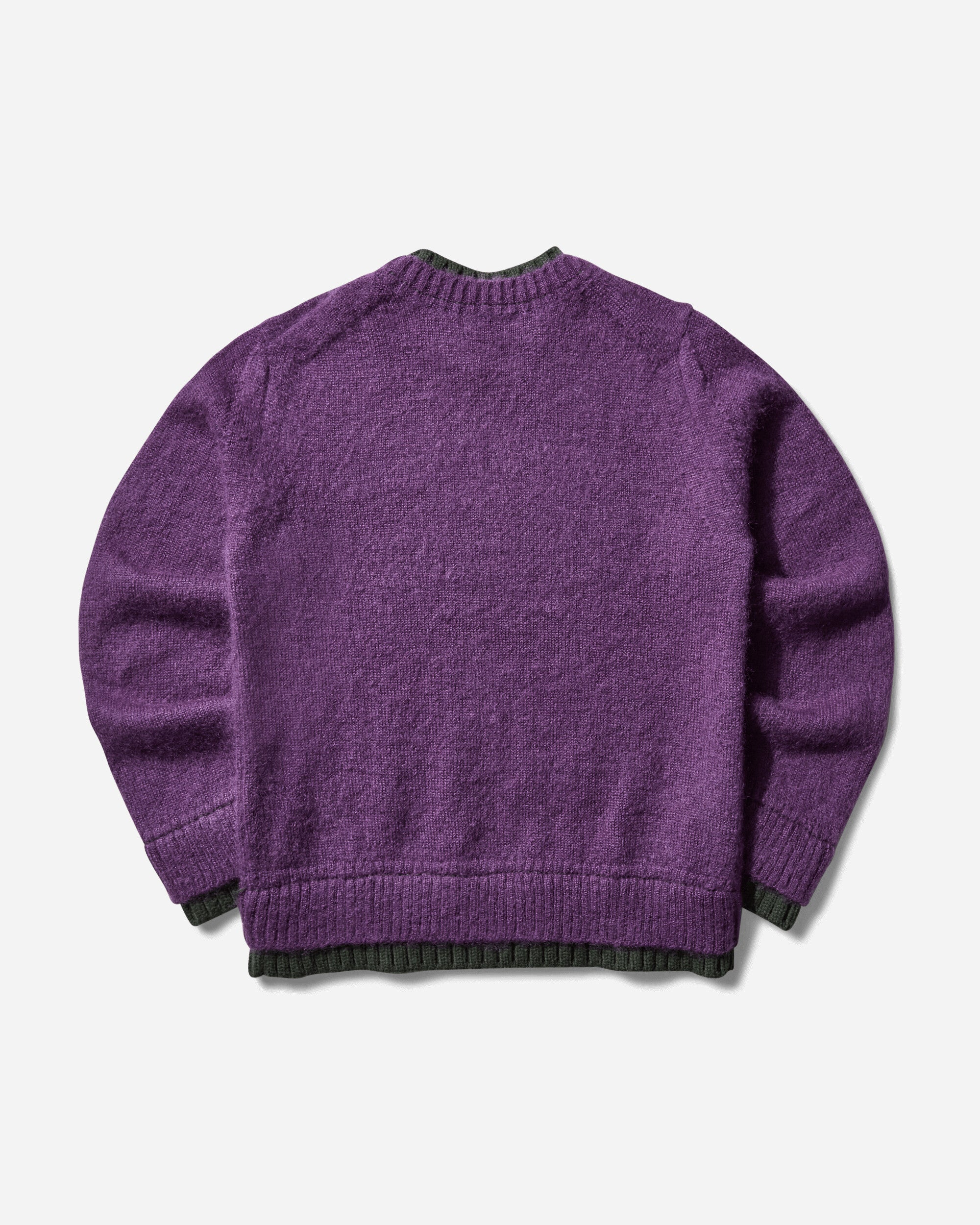 Men's Wool Knit Pullover Purple - 2