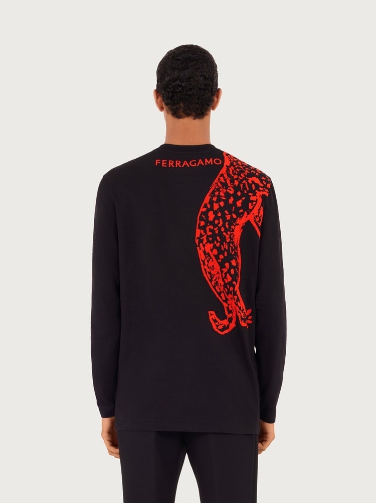 LONG SLEEVED JAGUAR PRINT T-SHIRT - 3