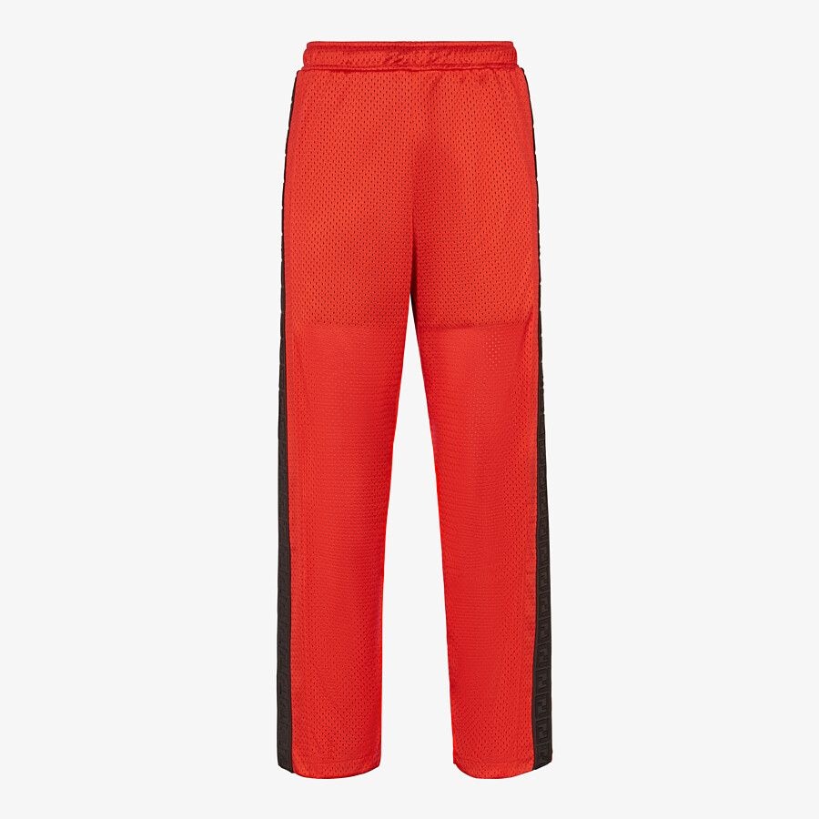 Red tech mesh pants - 1