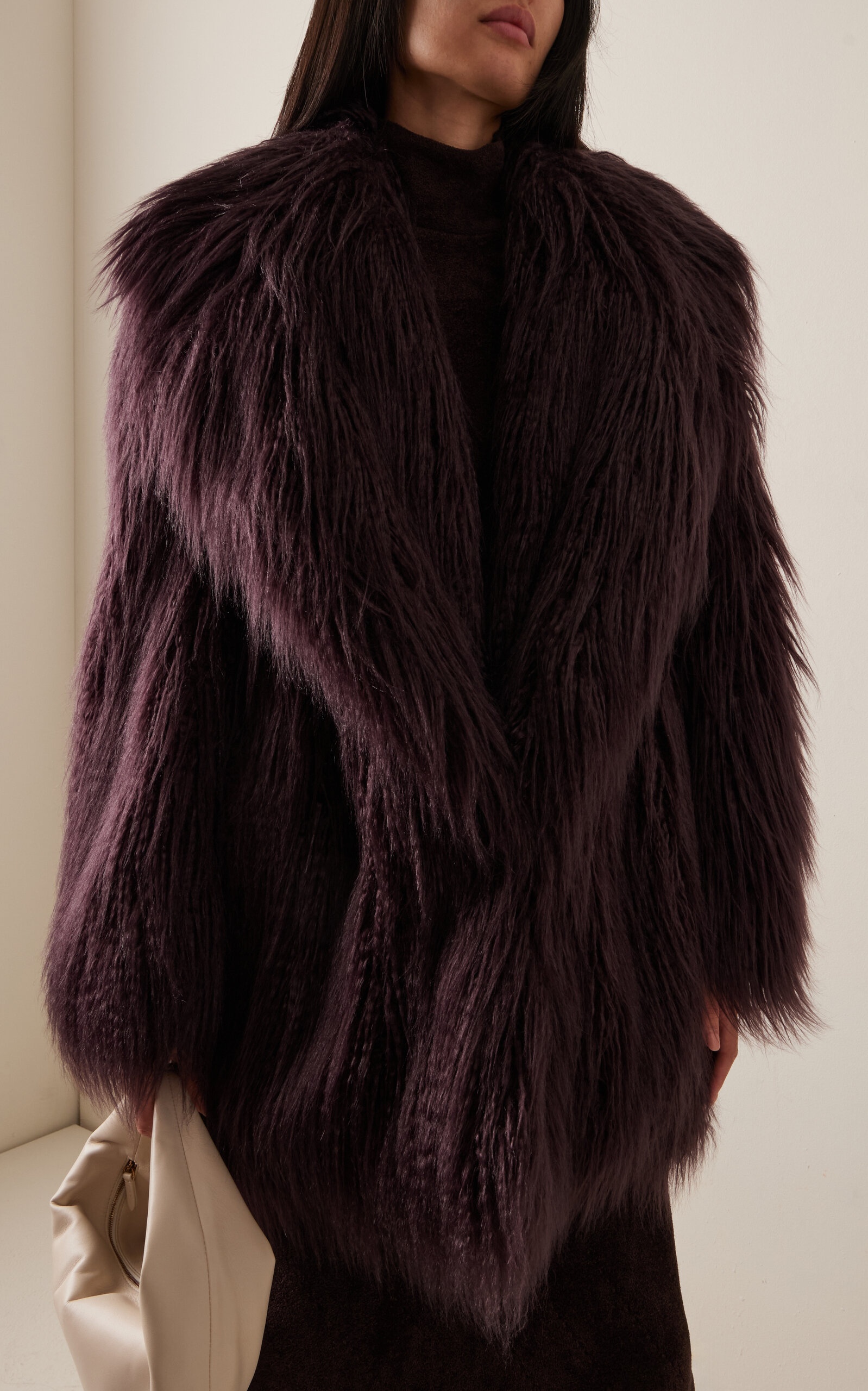 Miley Faux Fur Coat purple - 3