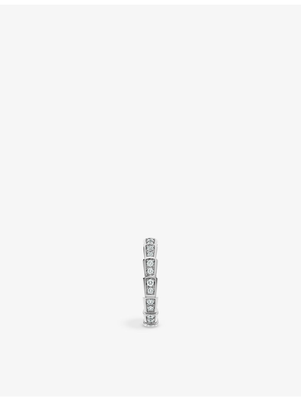 Serpenti Viper 18ct white-gold and 0.45ct brilliant-cut diamond ring - 4
