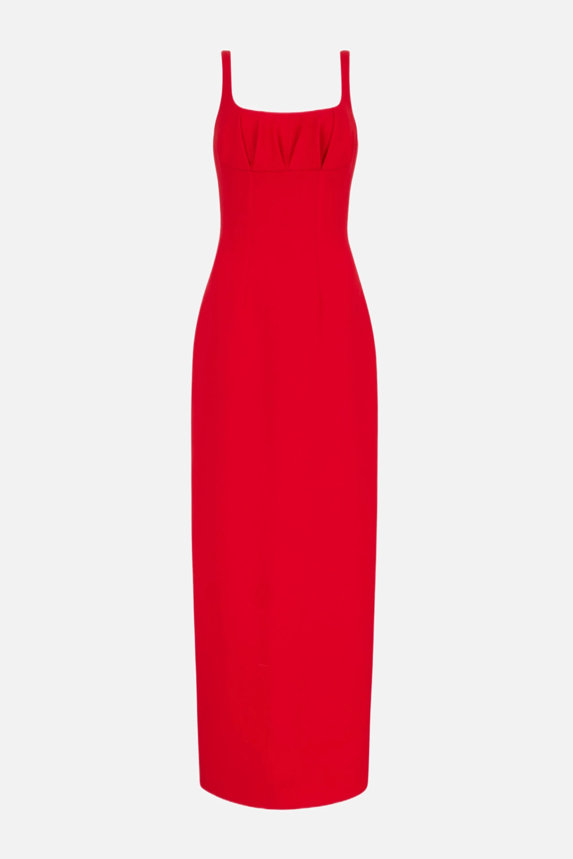 Jianna Dress in Red Single Wool Crepe - 1