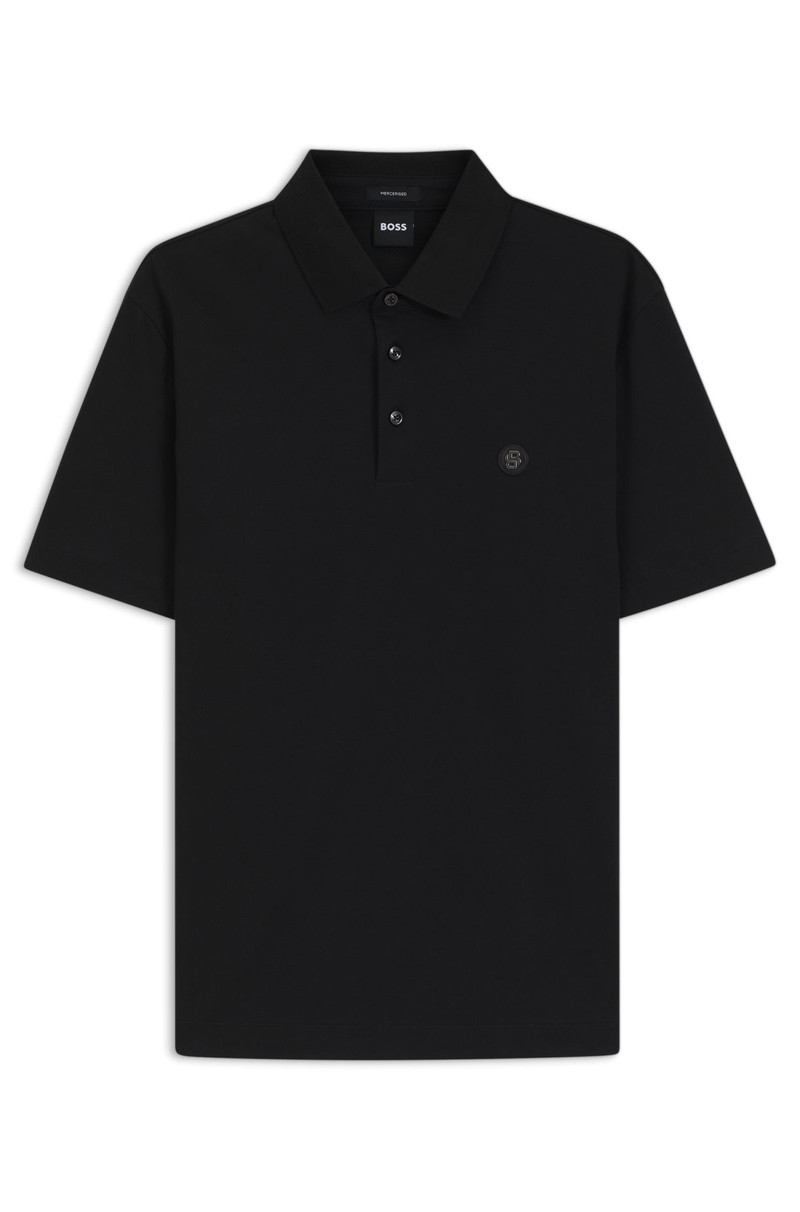 MERCERIZED-COTTON POLO SHIRT WITH DOUBLE MONOGRAM - 1