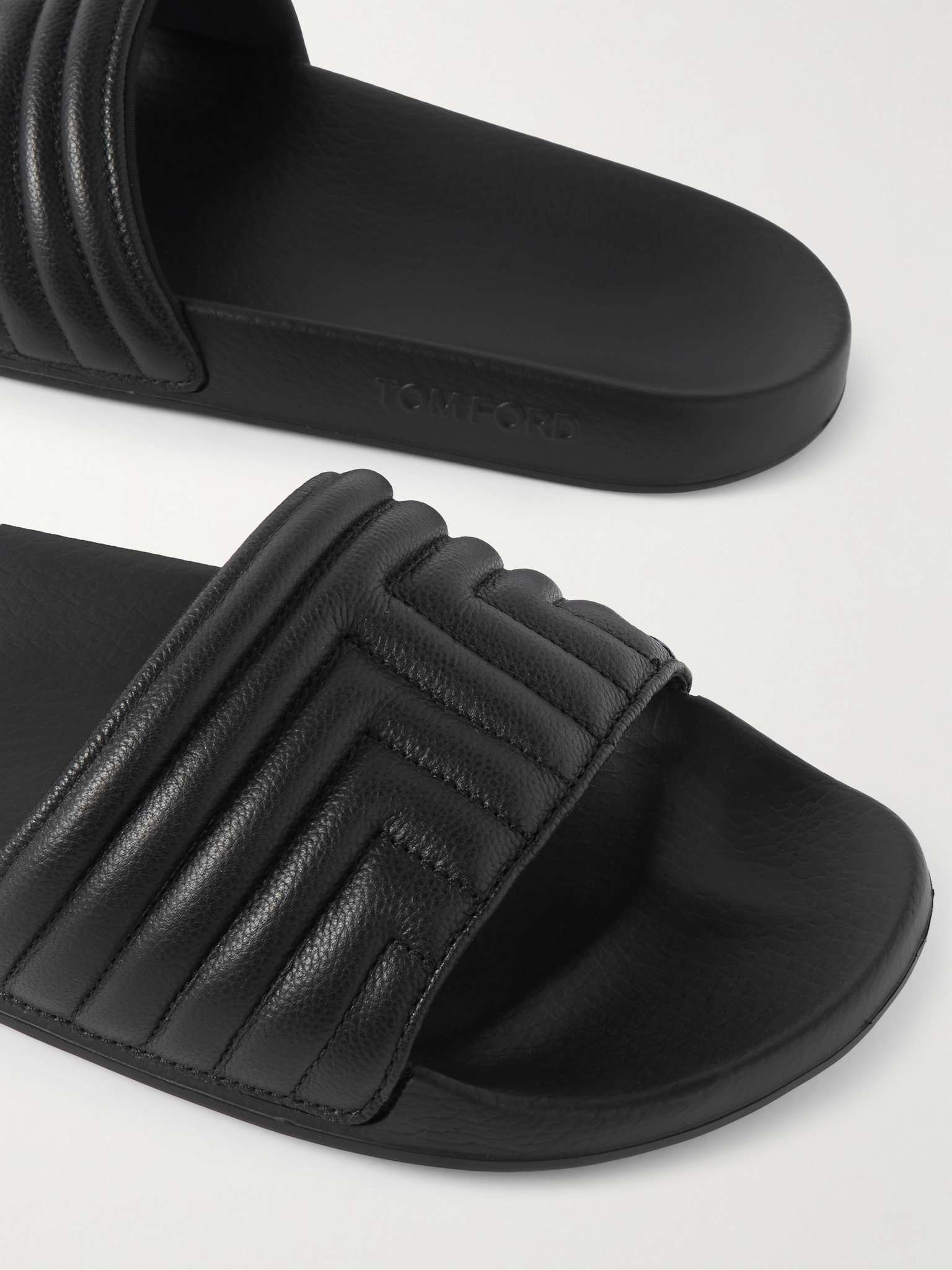 Harris Quilted Leather Slides - 4