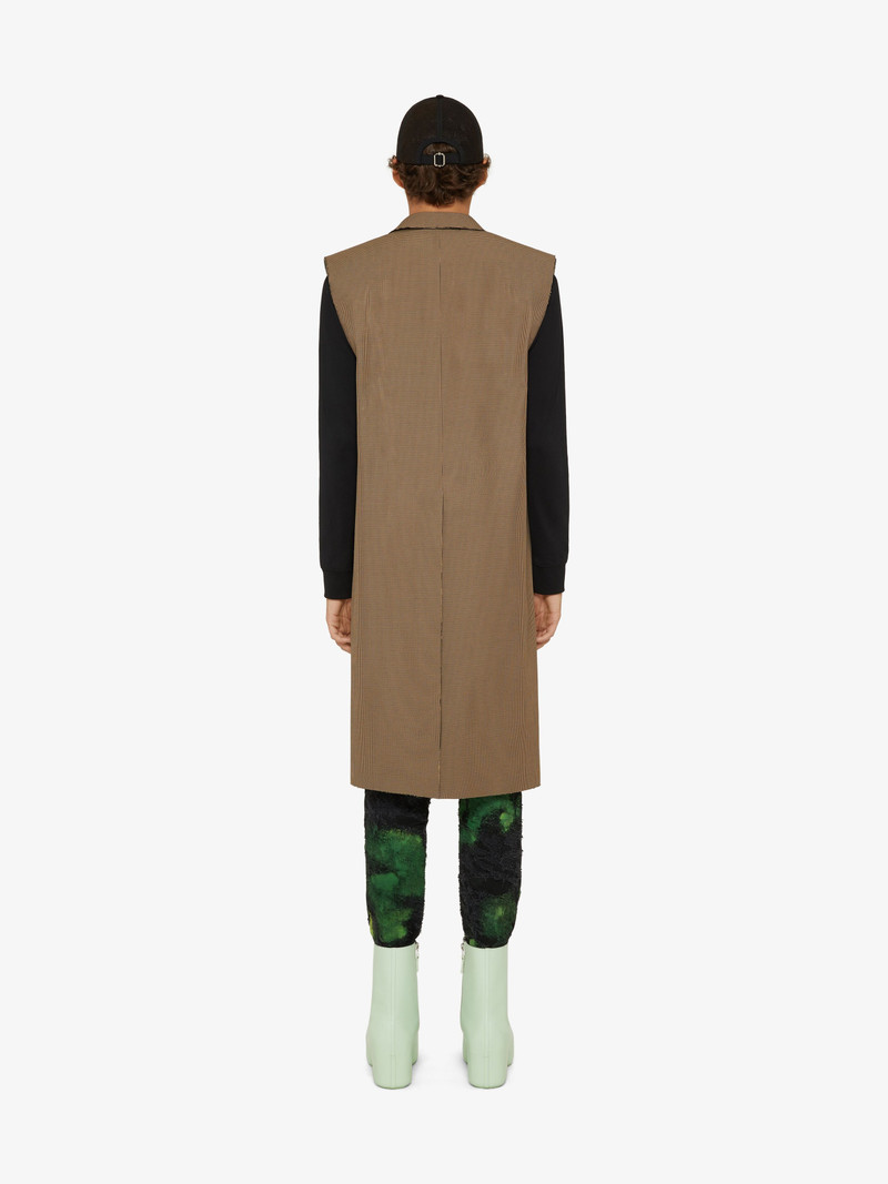 COAT IN TECHNICAL FIBER WITH RAW EDGES 4