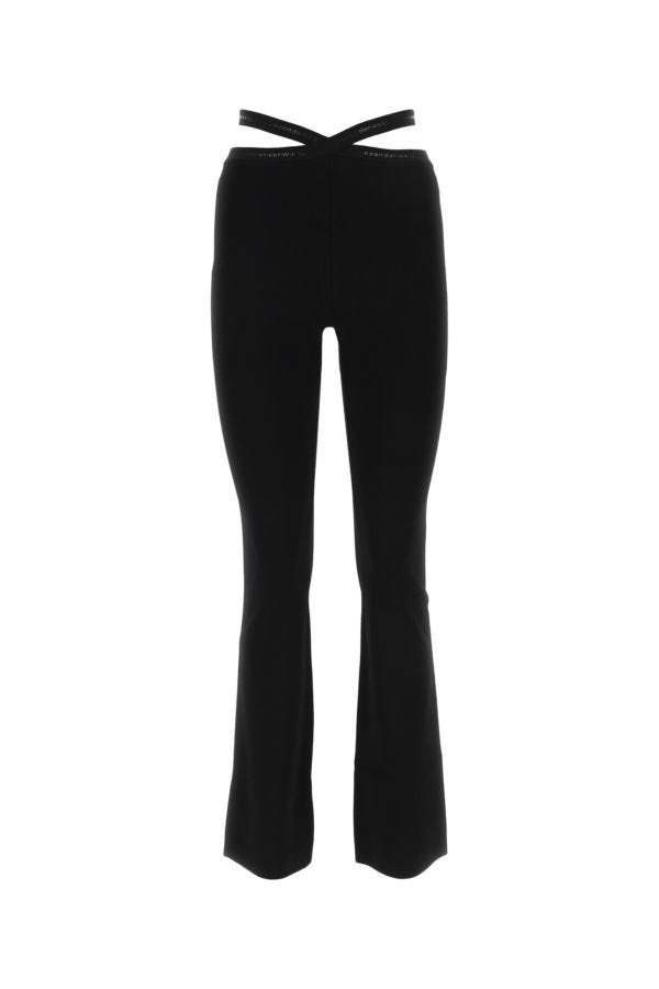 Black stretch viscose blend pant - 1