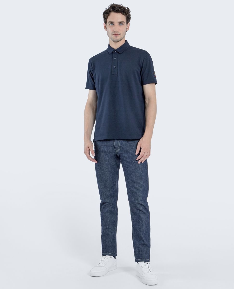 Organic cotton piqué Polo Shirt with Mancini autograph - 3