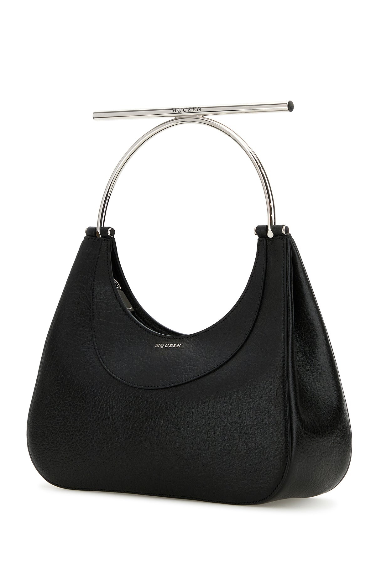 Black leather Cross-Bar handbag - 2