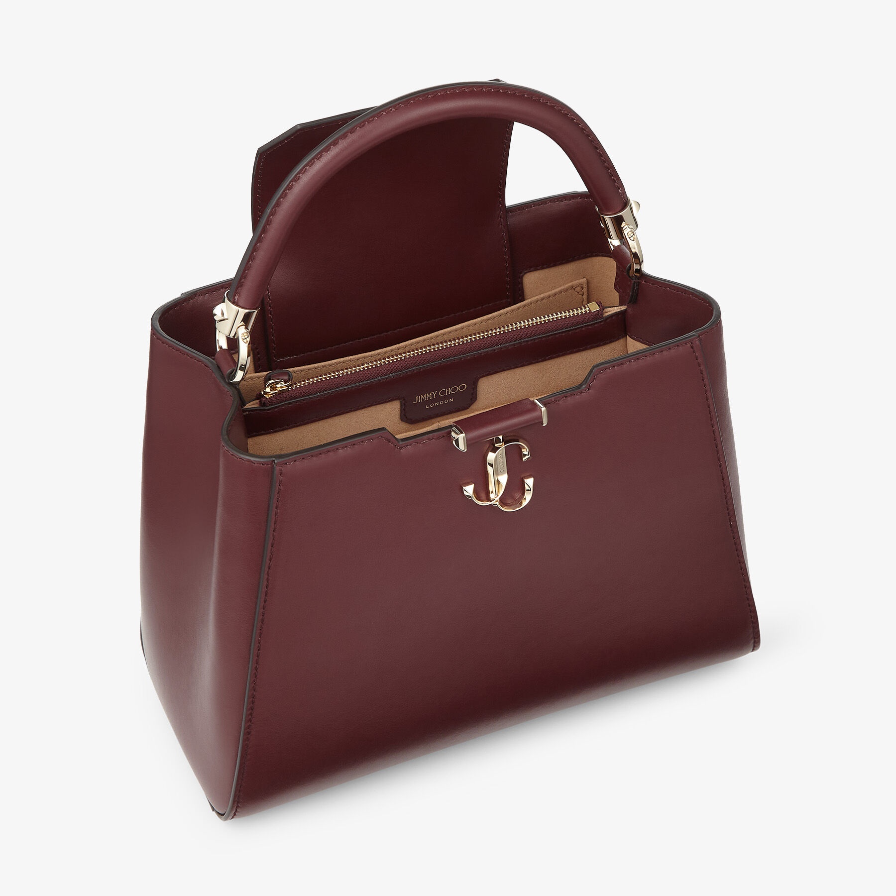 Varenne TH/M
Burgundy Soft Shiny Calf Leather Top Handle Bag - 4