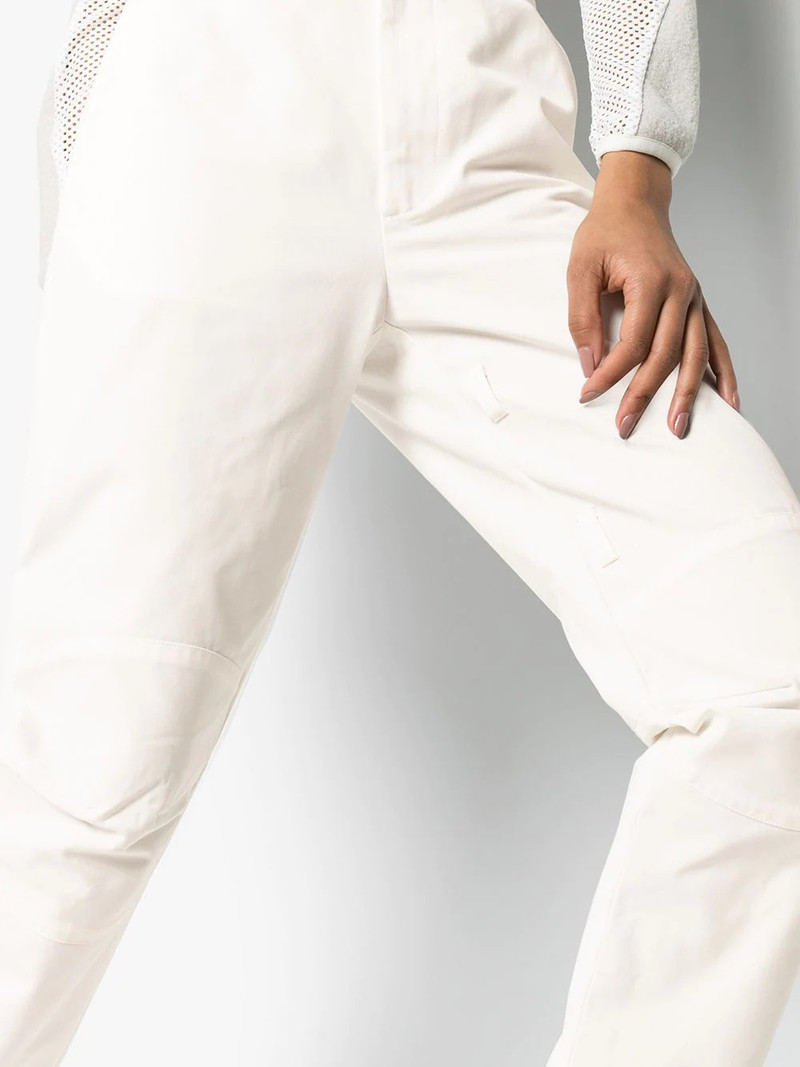 high-waisted slim-fit trousers 5