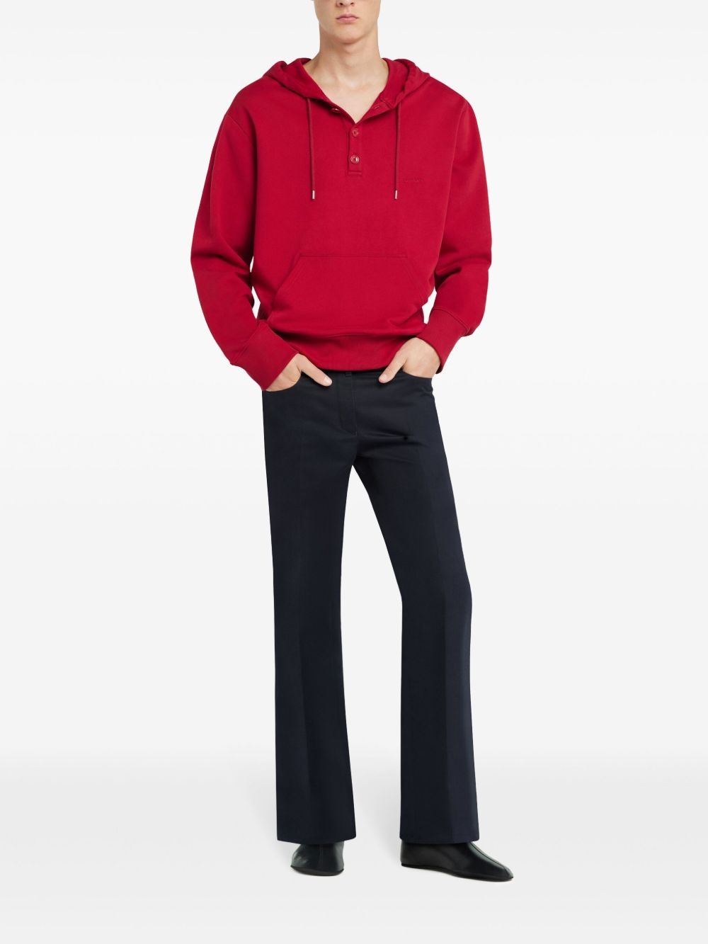 buttoned hoodie - 2