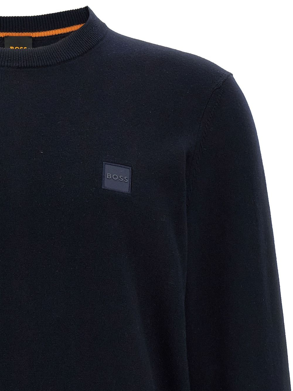 logo-patch crew-neck sweater - 4