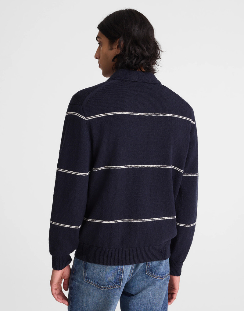 Madewell Johnny-Collar Sweater Polo in Textured Cotton outlook