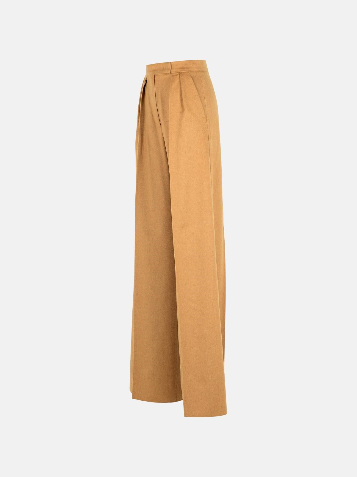 'ORI' CAMEL COTTON BLEND JERSEY PANTS - 2