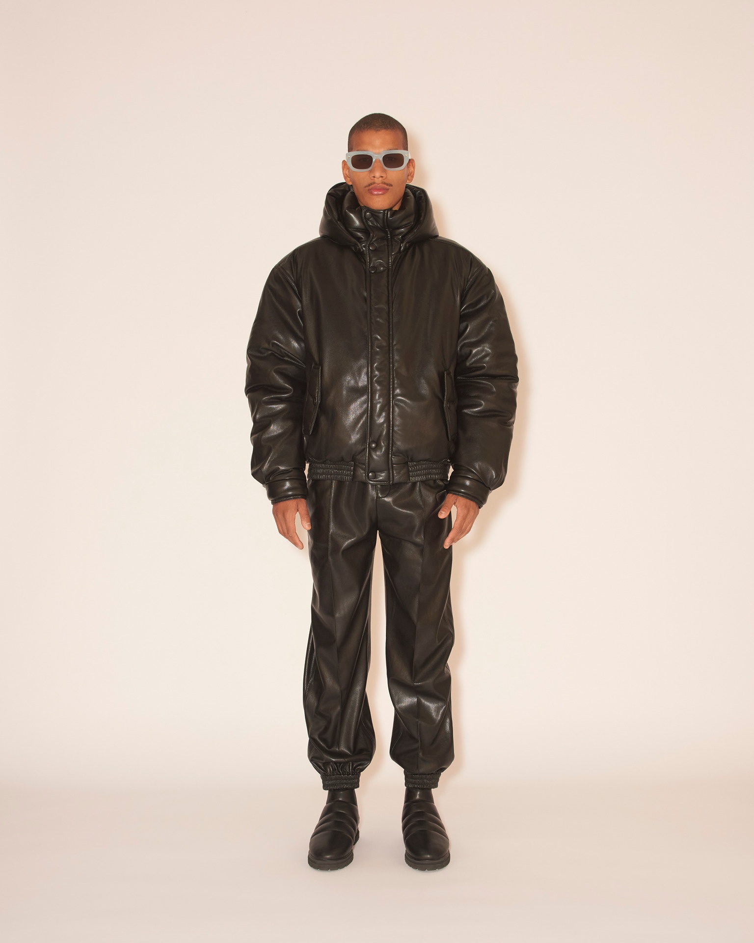 DUY - OKOBOR™ alt-leather padded bomber - Black - 4