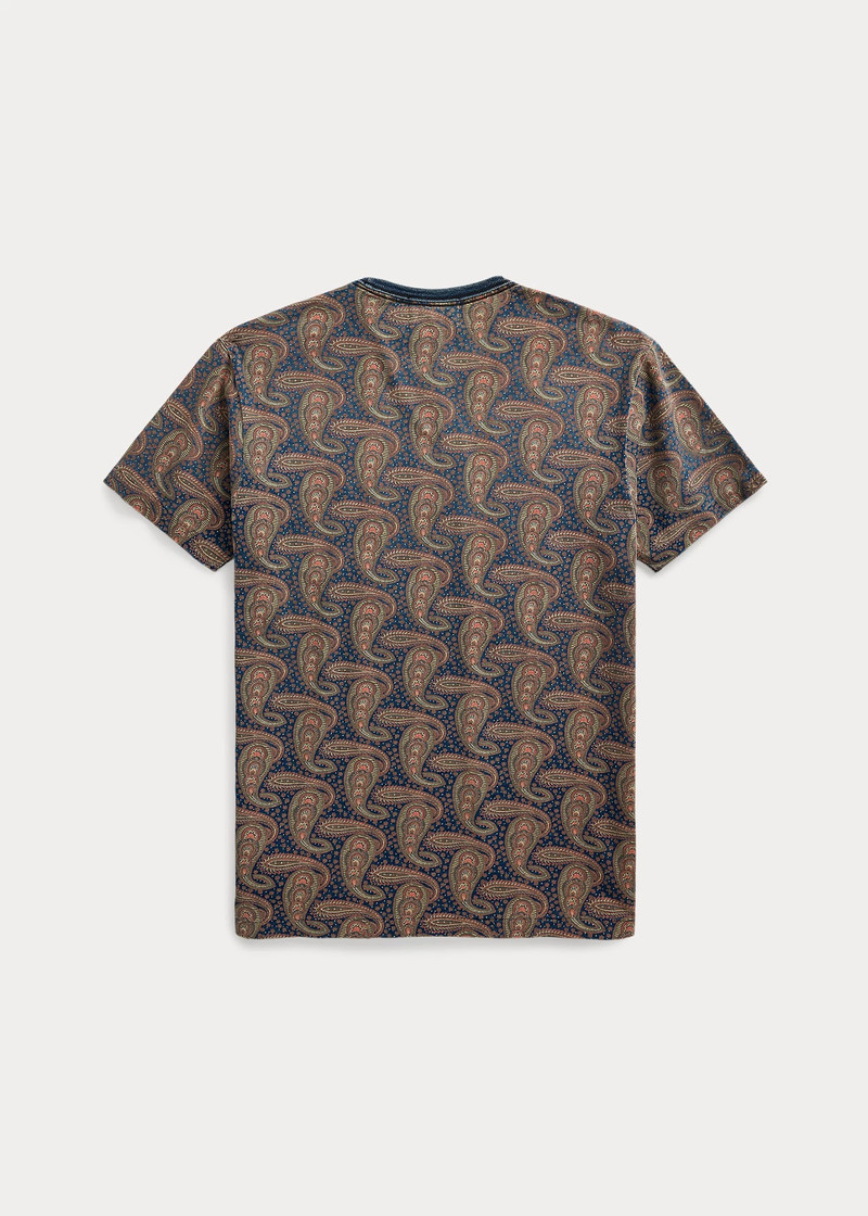 Indigo Paisley Jersey Pocket T-Shirt 3