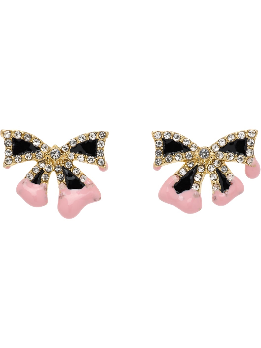 Gold Bow Earrings - 1